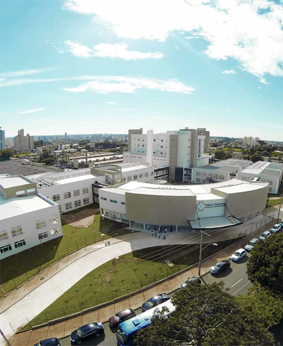 Vista panorâmica do hospital